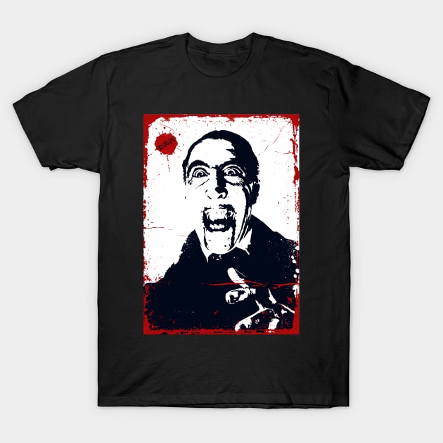 Christopher Lee as Dracula T-Shirt by The Fright Club NI